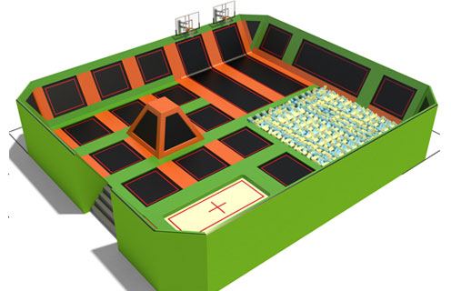 Big Orange Slope Trampoline Park 5BT-18