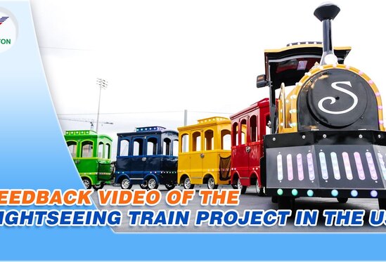 Sightseeing Train in Operation | Staff Driving, Visitors Enjoying the Ride